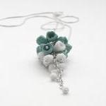 Necklaces For Women , Silver And Porcelain..