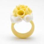 San Martin Yellow And White Porcelain Ring One Of..